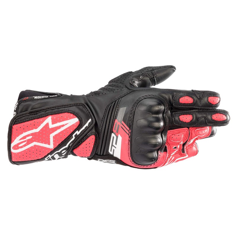Alpinestars قفازات ألبينستارز للنساء ستيلا SP-8 V3، XS، أسود/أبيض/وردي ديفا - Image 4