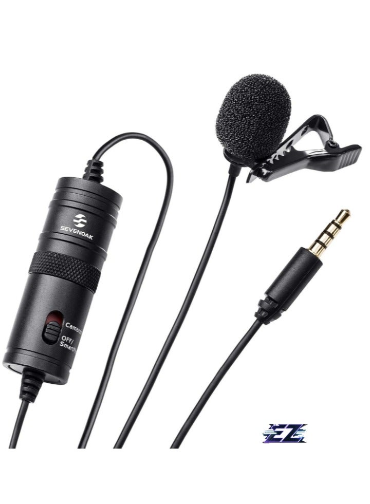 ELTRAZONE "M1 Lavalier Microphone: Professional Clip-On Mic for Clear Audio Recording (Black)" - Image 1