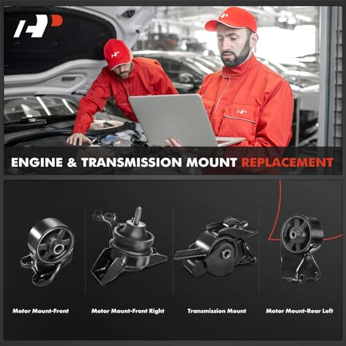 A-Premium 4PCS Engine Motor Mount and Transmission Mount Kit [Automatic Transmission] Compatible with Hyundai Elantra 2001-2006, Tiburon 2003-2005, L4 2.0L, DOHC, Replace# 219102D000, 218302D050 - Image 2