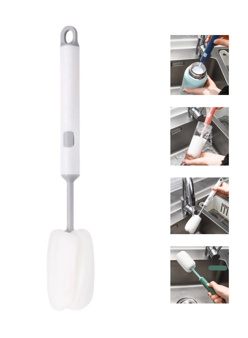 Bottle brush, suitable for cleaning various water cups, kettles and baby bottles. It can clean coffee cups, water cups, water bottles, thermos cups, etc. Detachable - Image 1