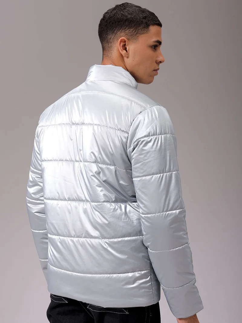 ذا انديان كراج كو Men Slim Fit Solid Puffer Jackets