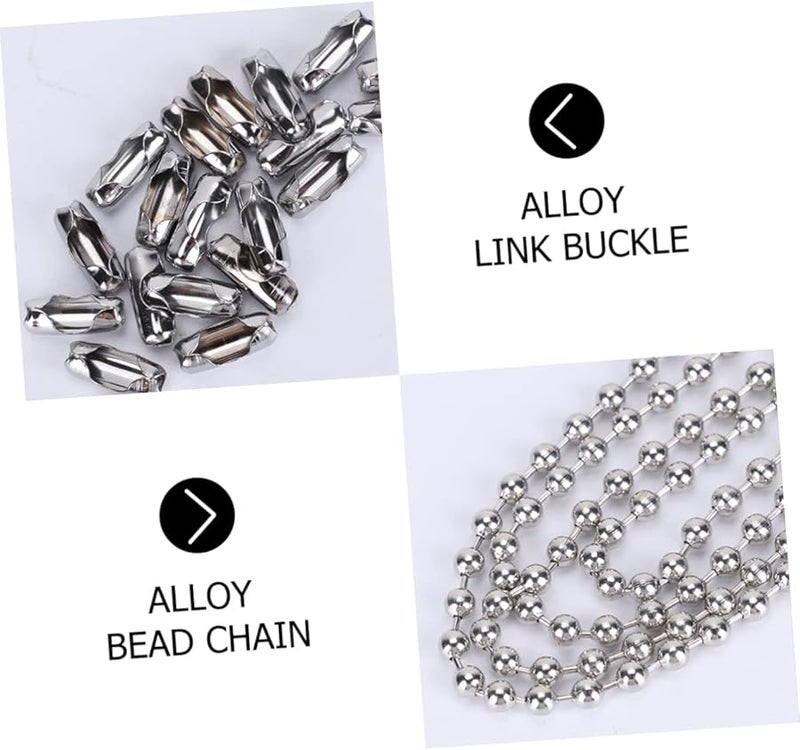 Lifkome 1 Meter Metal Pull Chain Buckle Switch For Ceiling Fan And Light Fixtures Replacement Chromed Silver - Image 5