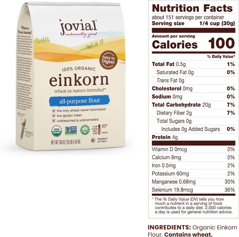 Jovial 100% Organic Einkorn All Purpose Flour - 5 Pack - Image 2
