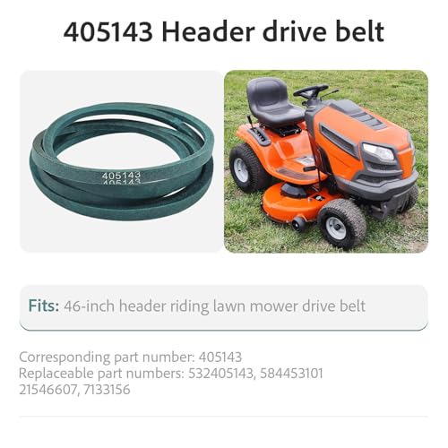 KLMHT 405143 Replacement 46" Mower Belt forAYP Craftsman Poulan532405143 584453101 - Image 2