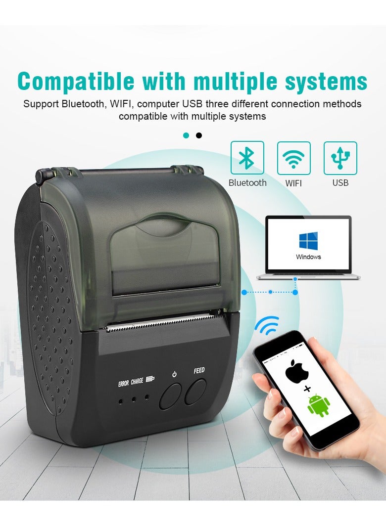 Joshberg Bluetooth Receipt Printer 58mm Mini Thermal POS Printer Portable Personal Bill Printer - Image 5