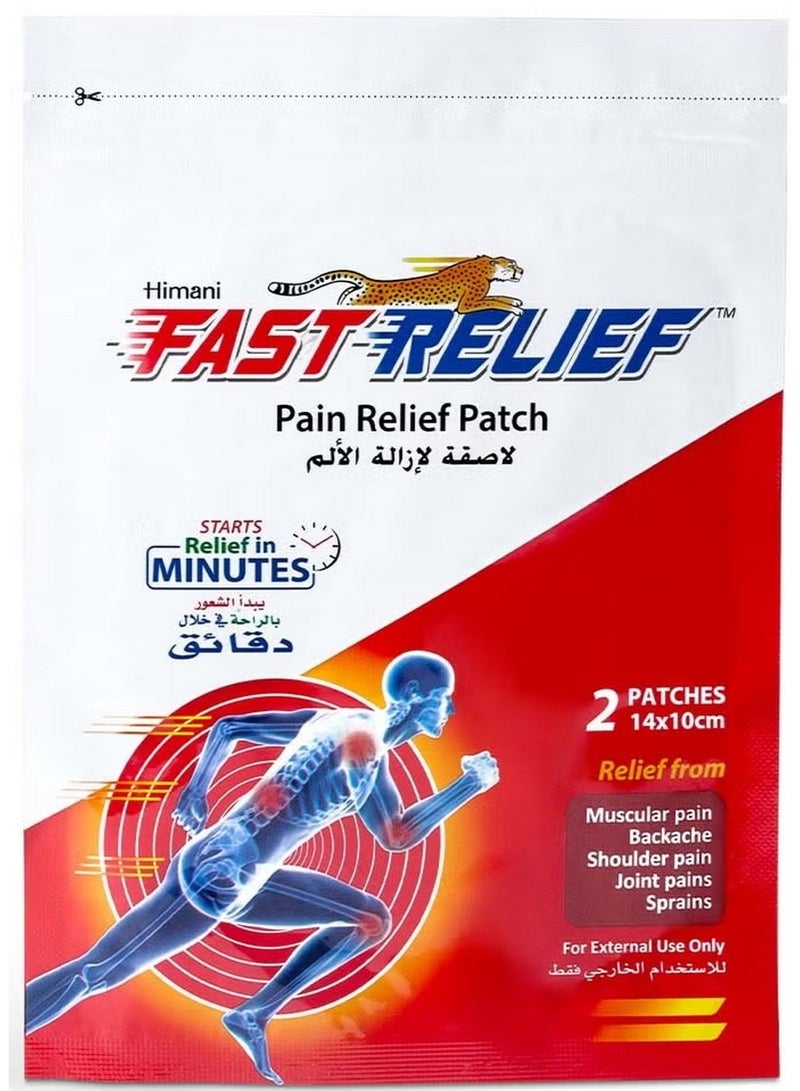 Himani Fast Relief Pain Relief Patch Relief From Backache Muscle & Joint Pains And Sprains In Minutes 14 X 10Cm 2 Patches - Image 1