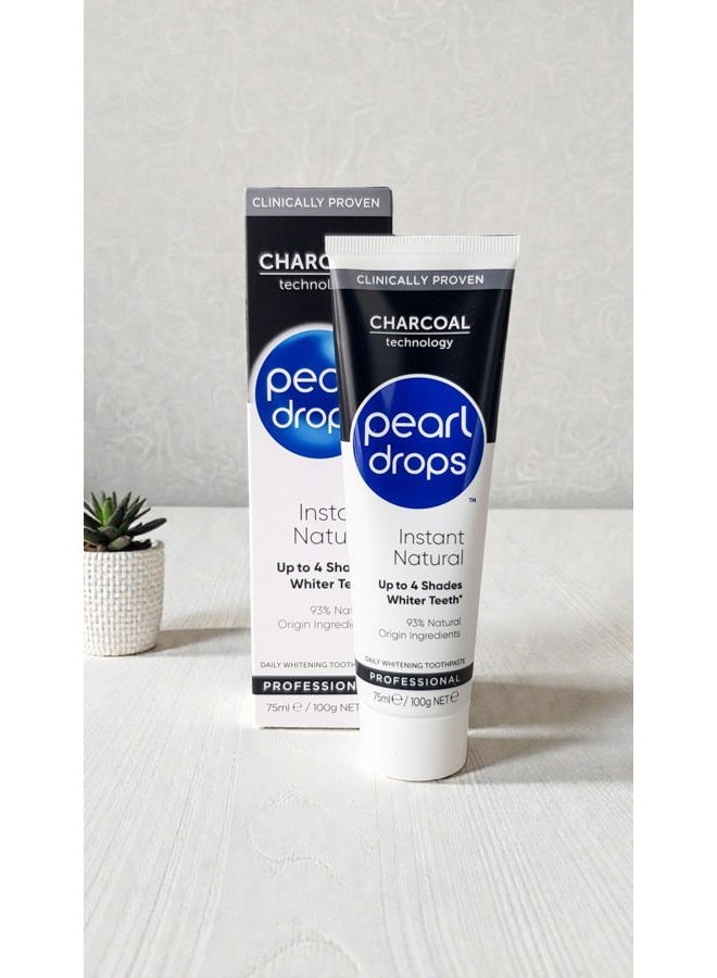 Pearl Drops Instant Natural Professional Daily Toothpaste with Charcoal - 75ml - Image 4