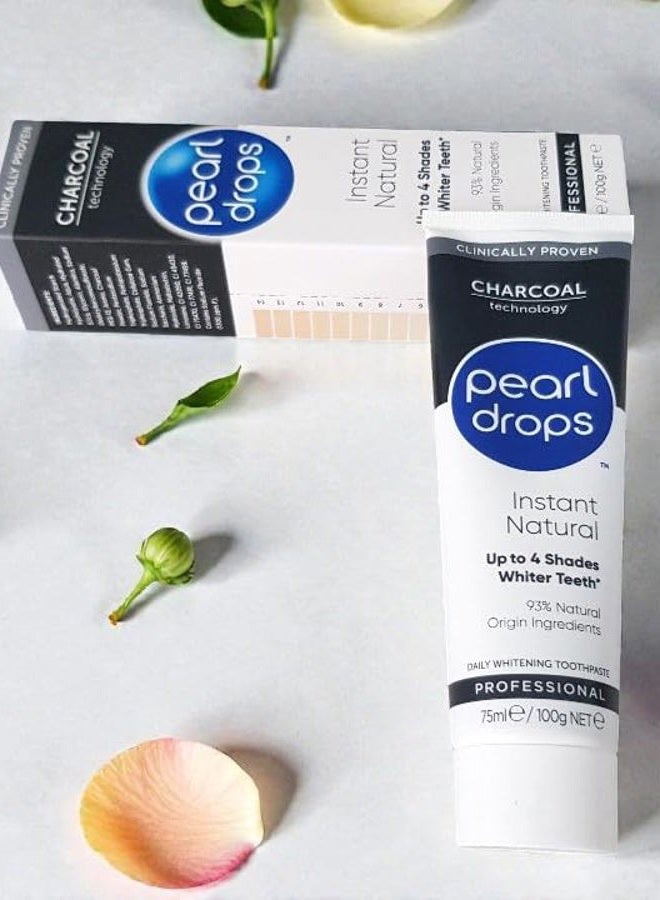 Pearl Drops Instant Natural Professional Daily Toothpaste with Charcoal - 75ml - Image 3