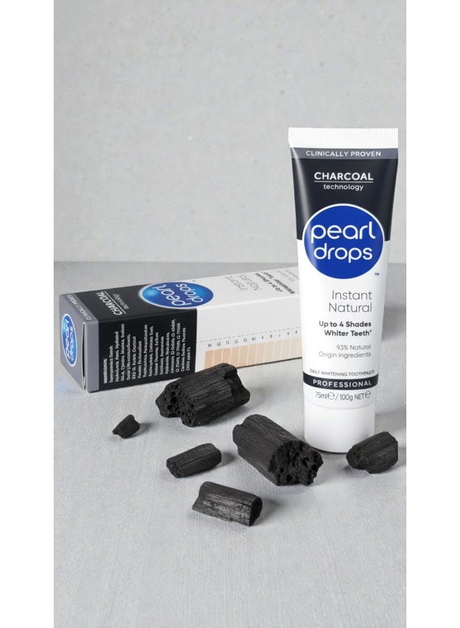 Pearl Drops Instant Natural Professional Daily Toothpaste with Charcoal - 75ml - Image 2