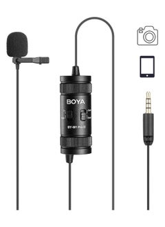 BOYA By-M1 Pro II Lavalier Microphone Noise Cancelling Omnidirectional Mic with Monitoring Port for YouTube Tiktok Interview Broadcast Content Creation