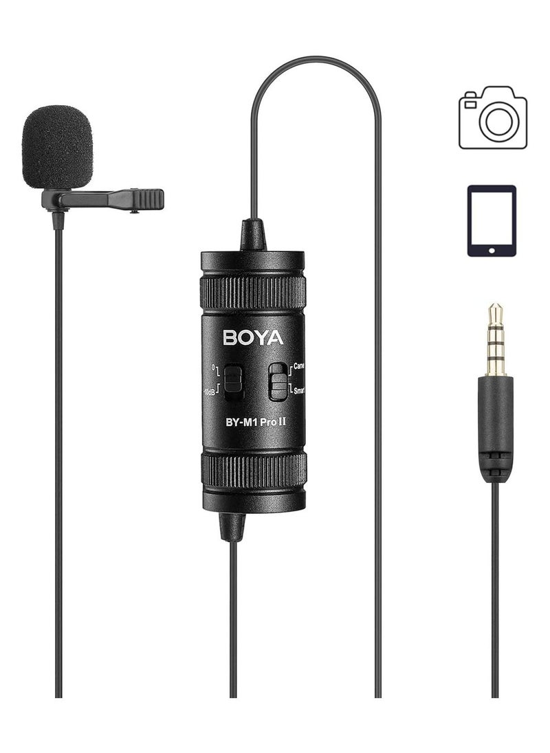 BOYA - BOYA By-M1 Pro II Lavalier Microphone Noise Cancelling Omnidirectional Mic with Monitoring Port for YouTube Tiktok Interview Broadcast Content Creation - Image 1