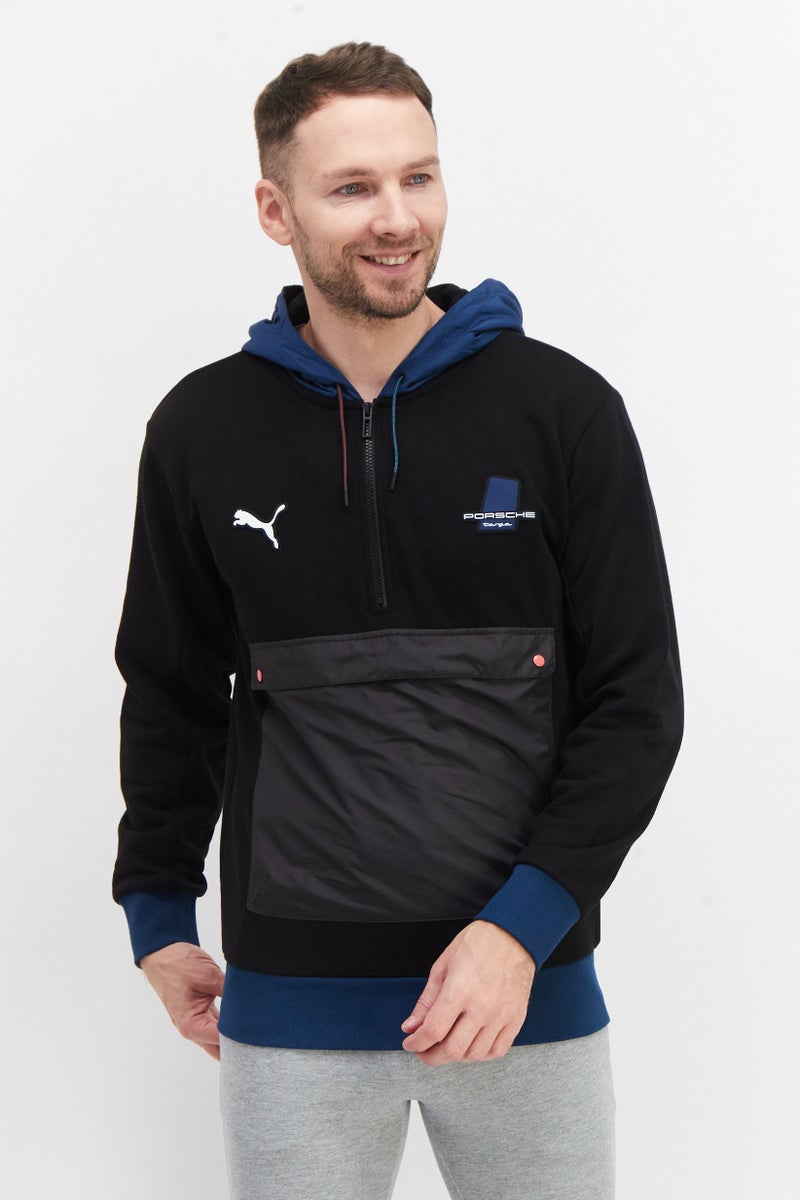 PUMA Men Sportswear Fit Brand Logo Training Hoodies, Black - Image 1