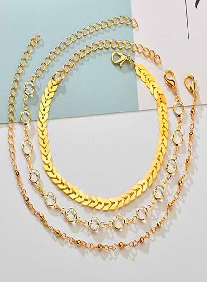 Zoestar Ankle Bracelets Gold Anklets Foot Jewelry for Women - Image 2