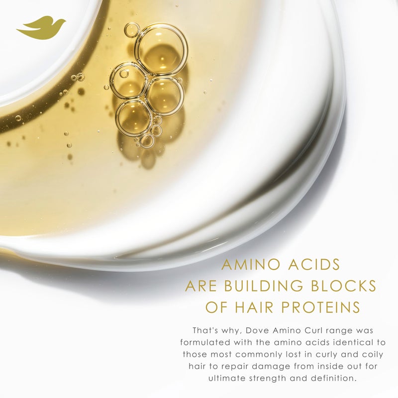 Dove باقة دوف للشامبو والبلسم وقناع الشعر لنظام العناية بالشعر المجعد 4 قطع مع تقنية العناية بالبروتين الحيوي + الأحماض الأمينية وزيت الجوجوبا - Image 4