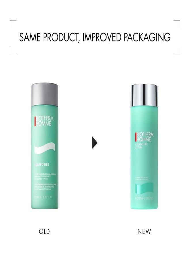 BIOTHERM لوشن الوجه المنعش والمرطب للرجال من بيوديرم أكواباور، مع بلانكتون بيولوجي وسكريات أوليجو، يمنع حروق الحلاقة واحمرار البشرة لجلد مهدئ ومُرطب، 6.8 أونصة سائلة. - Image 2