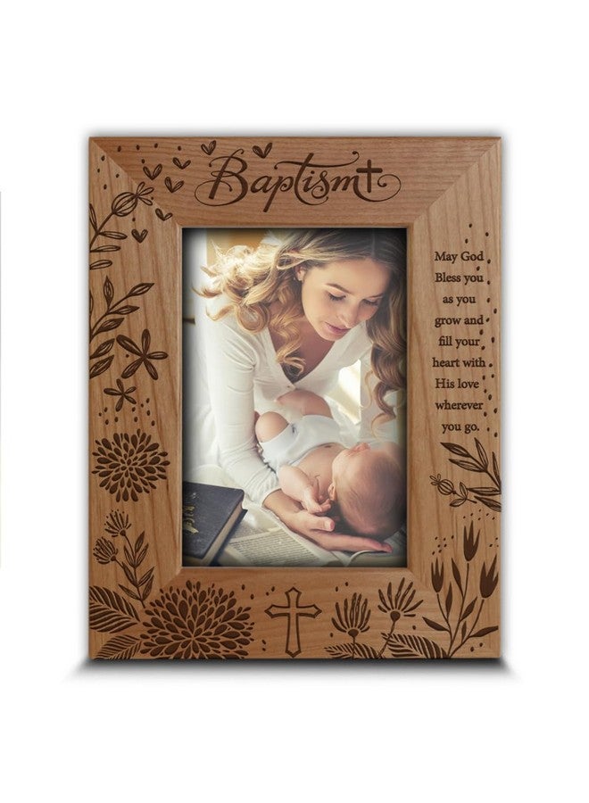 BELLA BUSTA -Blessings Baptism Christening Baby Girl/Boy Baptized Presents from Godparents -Ceremony of Baptizing a Child-Engraved Frame (5x7 Vertical) - Image 1