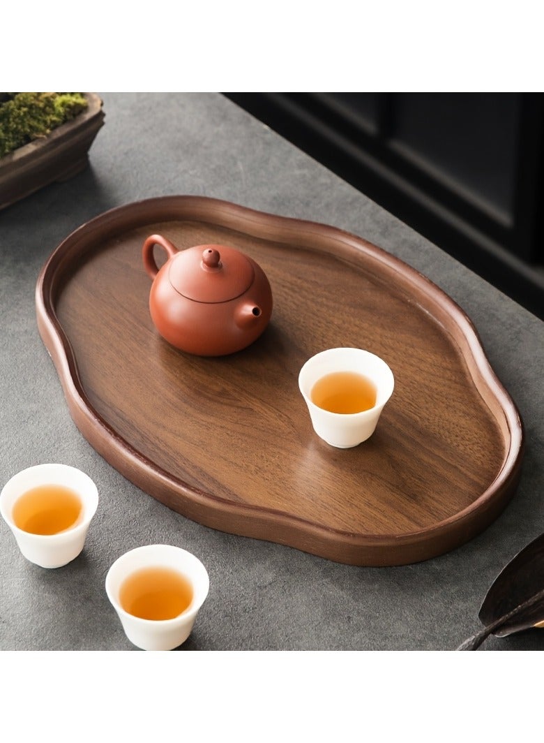 ELFSA Wooden decorative tray, snack and afternoon tea saucer tray, candlestick tray, coffee set tray, storage tray, place tableware, coffee utensils or jewelry, suitable for daily afternoon tea, breakfast, living room, office, hotel - Image 4