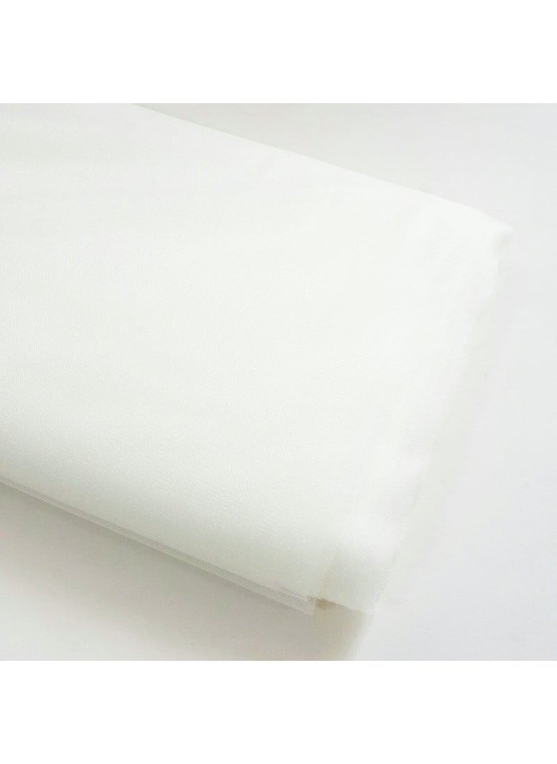 ByOzras Crystal Tulle - Width 3 Meters - Soft and Vivid Colors - Cream 