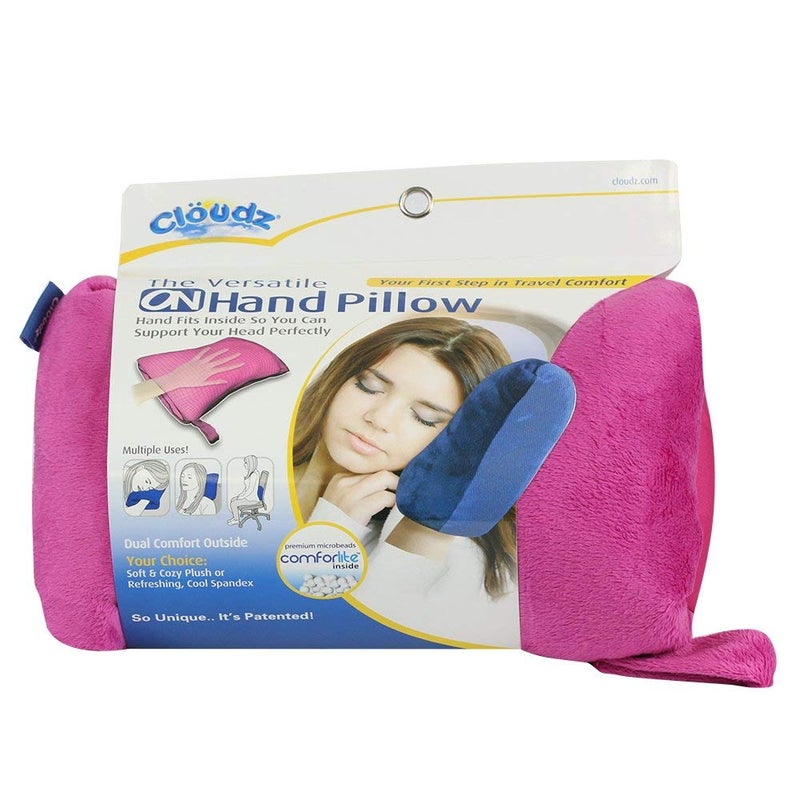 Cloudz On Hand Microbead Travel Pillow  Pink
