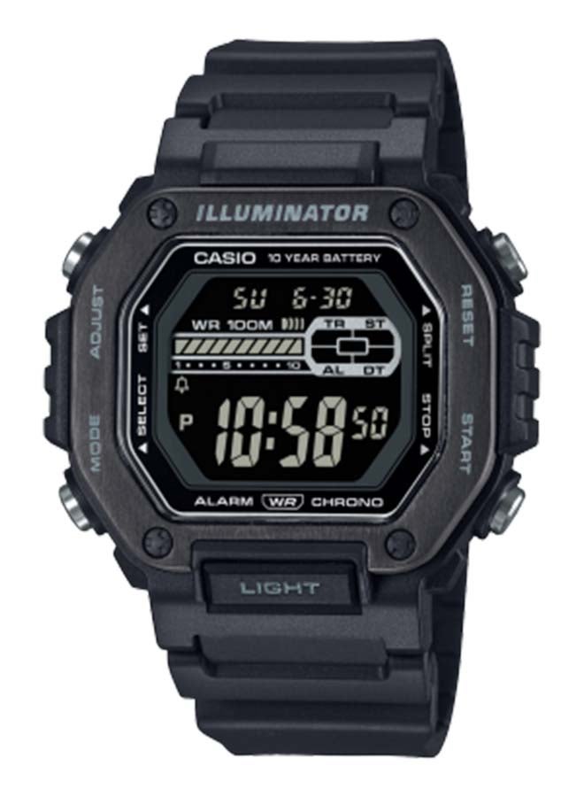 CASIO Digital Square Shape Resin Wrist Watch MWD-110HB-1BVDF - 47.2 Mm - Image 1