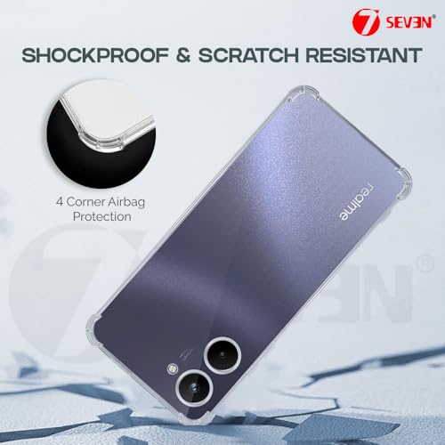 7-Seven 7SEVEN® Back Cover for Realme 10 4G Transparent Mobile Back Case Shock Proof Design Camera Edges Protection Crystal Clear Phone Case Silicon Soft TPU and Flexible Bumper Phone Cover - Image 5