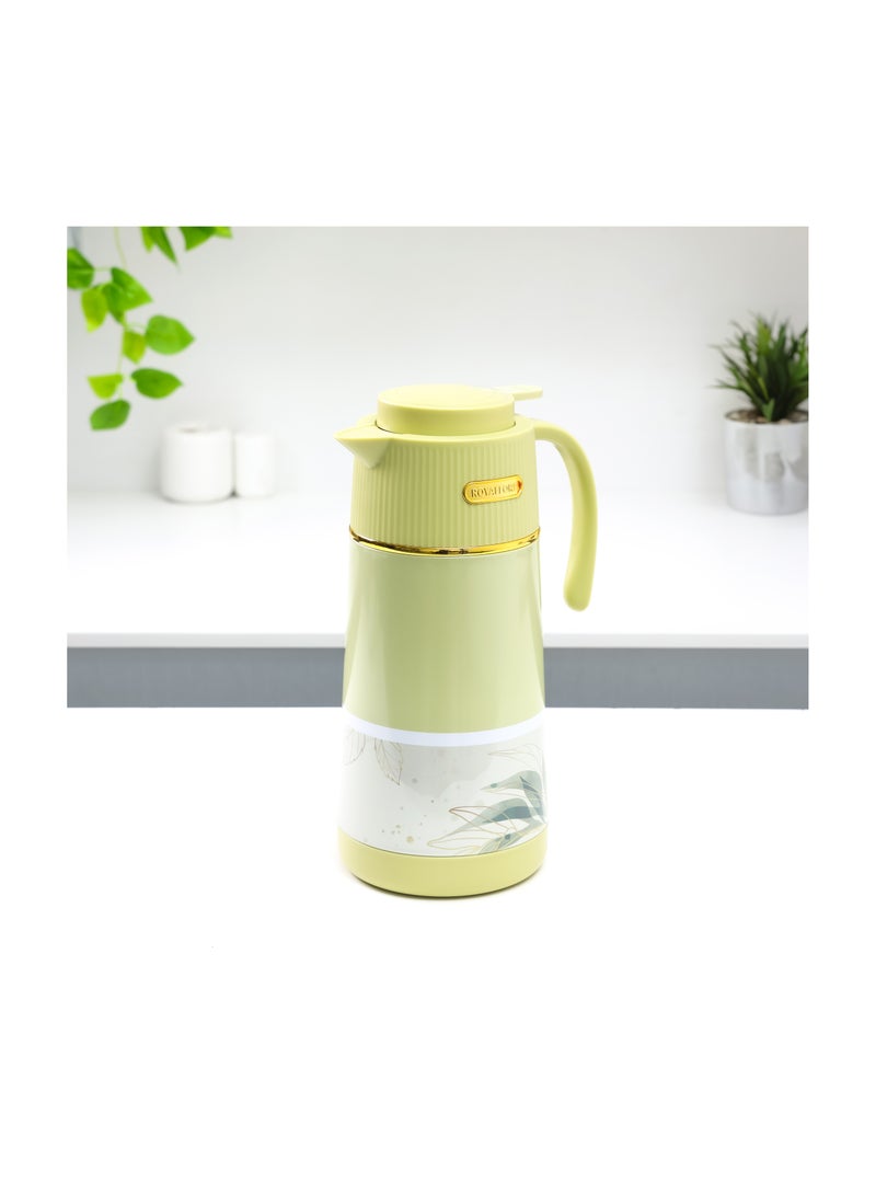 Royalford Eden Vacuum Flask RF12586 Pink Glass Inner and PP Outer Body Hot or Cold Asbestos-Free Leak-Proof 1900 ml Assorted Colors 1900ml - Image 1