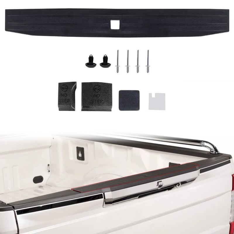 RANSOTO Tailgate Molding Trim Compatible with 20172022 Ford F250 F350 F250 F350 Super Duty Flexible Flex Step Rear Center Truck Spoiler Protector Cover Replaces FO1904134