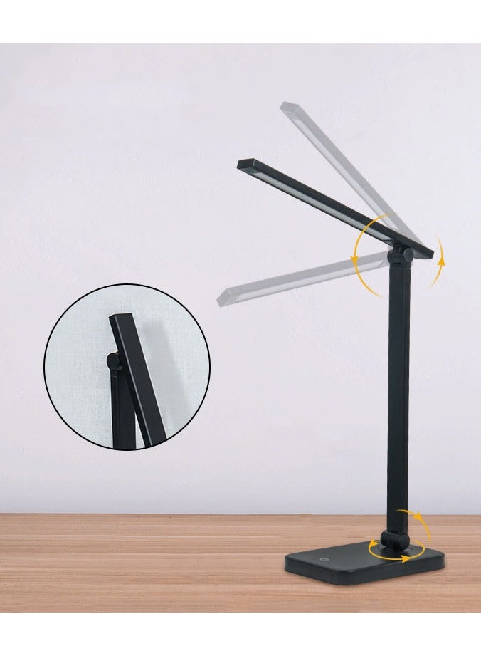 LED Desk Lamp with USB Charging Port Whole White for Home Office Essentials Table Lamp with Eye-Caring 3 Color Temperature Touch Control Stepless Dimming Desk Light for College Dorm - Image 5