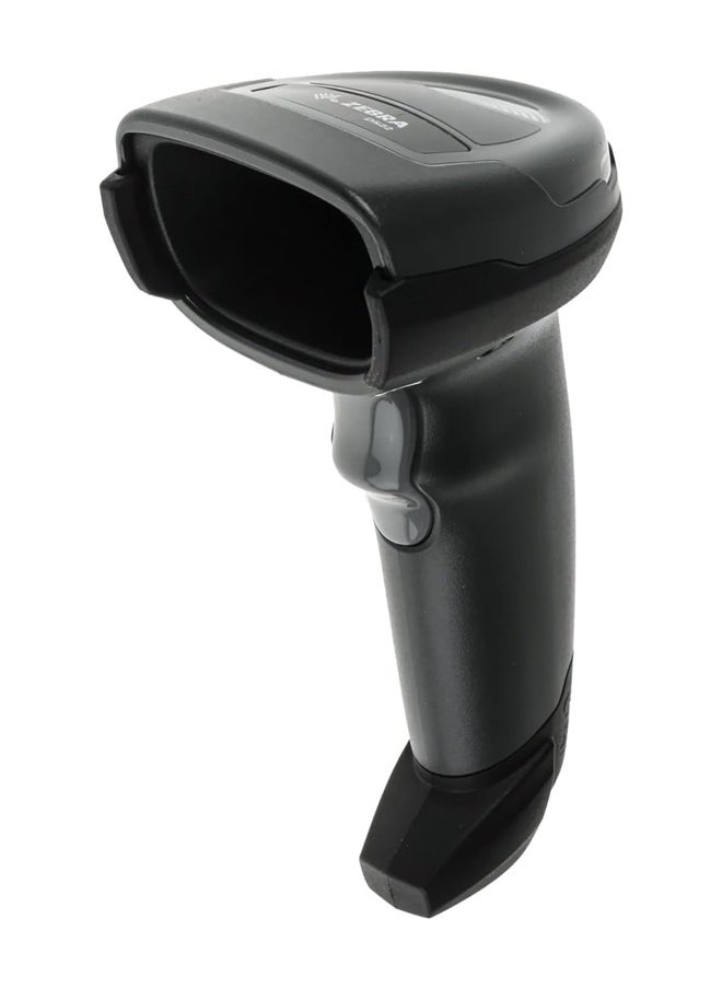 زيبرا ZEBRA DS2208-USB BARCODE SCANNER WIRED HANDHELD KIT WITH STAND, SHIELDED USB CABLE, BLACK, RELIABLE, DURABLE, QUALITY BEST PERFORMANCE TO SCAN THE BARCODE AT GROCERY RETAIL SUPPORT WIN/IOS/ANDROID.  - Image 1