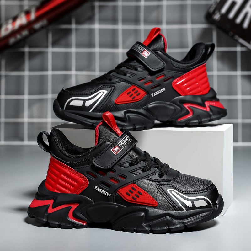Fashion Boys 2022 Single Shoes Leather Sneaker Middle School Children'S School Running Shoes Casual Shoes - Image 4