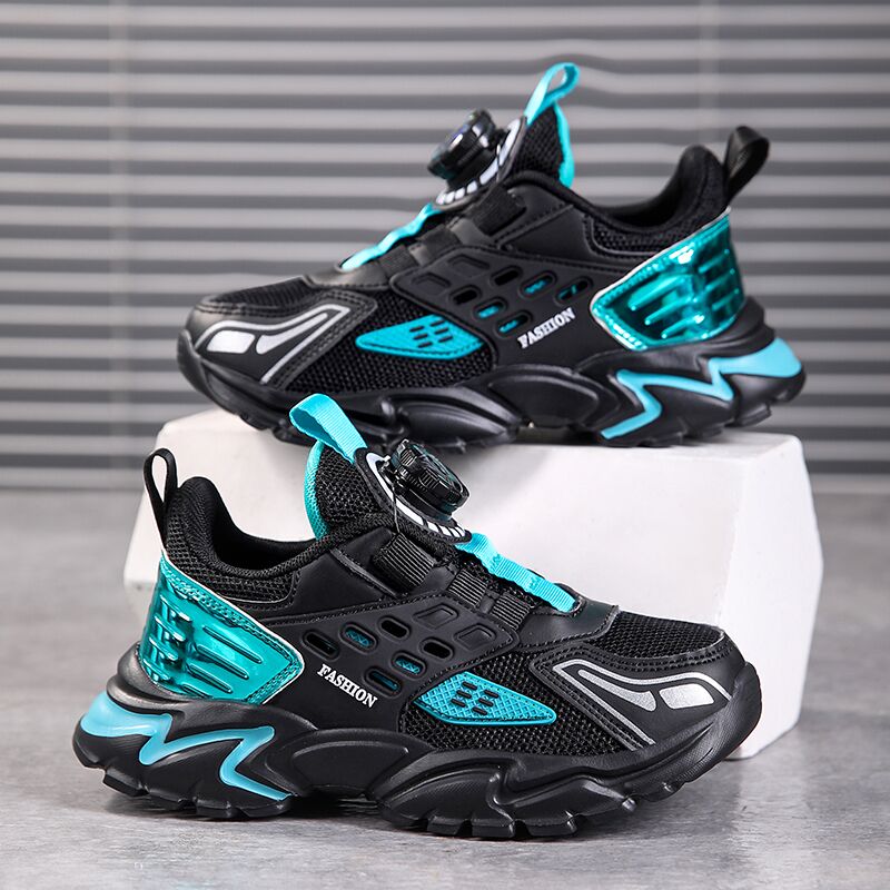 Fashion Boys 2022 Single Shoes Leather Sneaker Middle School Children'S School Running Shoes Casual Shoes - Image 1