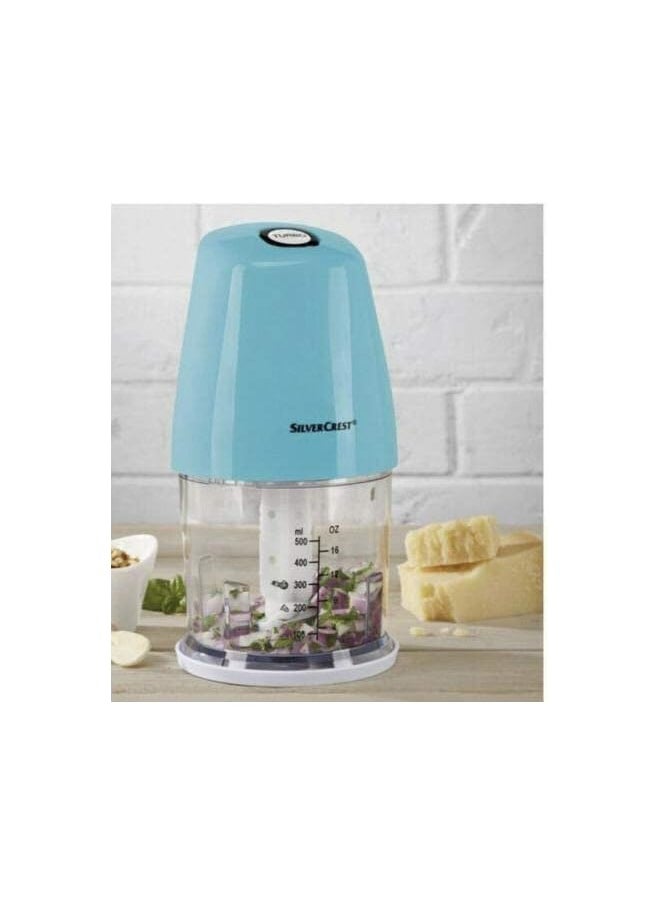 SilverCrest - Mini Chopper With Turbo Boost Button Extra Power 260W/300ml (Blue) - Image 1