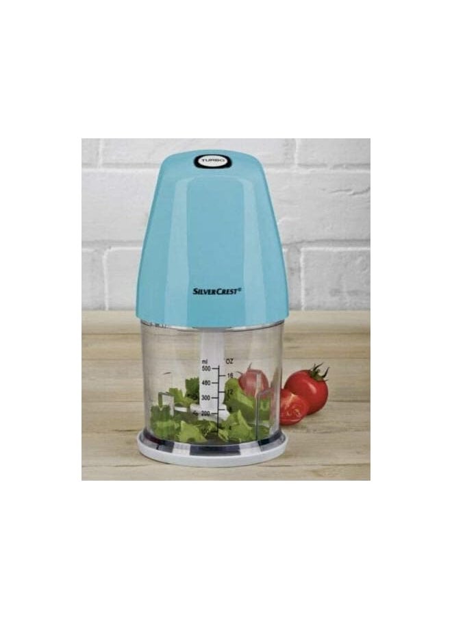 SilverCrest - Mini Chopper With Turbo Boost Button Extra Power 260W/300ml (Blue) - Image 1