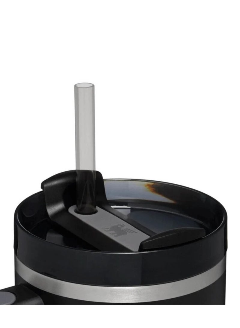 Stanley Quencher H2.0 FlowState Vacuum Insulated Tumbler – 40oz Black Stainless Steel Travel Mug with Leakproof Lid & Reusable Straw – Double-Walled Thermal Bottle – Keeps Drinks Hot for 7 Hours & Cold for 24 Hours – Durable, BPA-Free & Ideal for Coffee, Water, Smoothies, Iced Tea & On-the-Go Hydration - Image 2