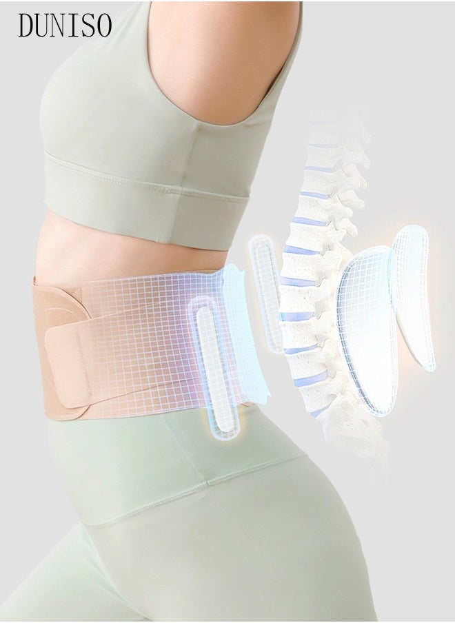 DUNISO Waist Support Belt for Lower Back Pain Relief Sciatica, Scoliosis, Herniated Disc, Breathable Back Support Belt for Women Men, Adjustable Lumbar Support Brace Body Shape Waist Trainer - Image 5
