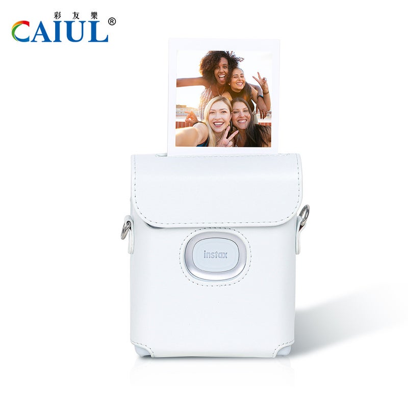 Camera Link Sq Printer Leather Case Square Retro Protective Case Strap Single Shoulder Pu Anti-Fall Printer Case - Image 4
