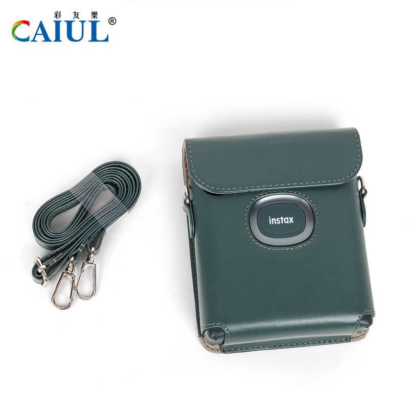 Camera Link Sq Printer Leather Case Square Retro Protective Case Strap Single Shoulder Pu Anti-Fall Printer Case - Image 5