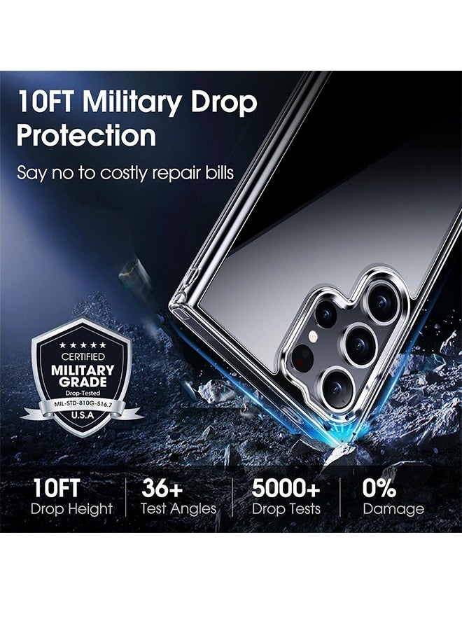 X-level Samsung Galaxy S24 Ultra 5G Case Cover Anti-Yellowing Military Back Anti-Explosion Back, Ultra Thin Mobile Phone Anti-Drop Shockproof Protection, Full Coverage Clear Protector for Galaxy S24 Ultra 5G  - Image 3