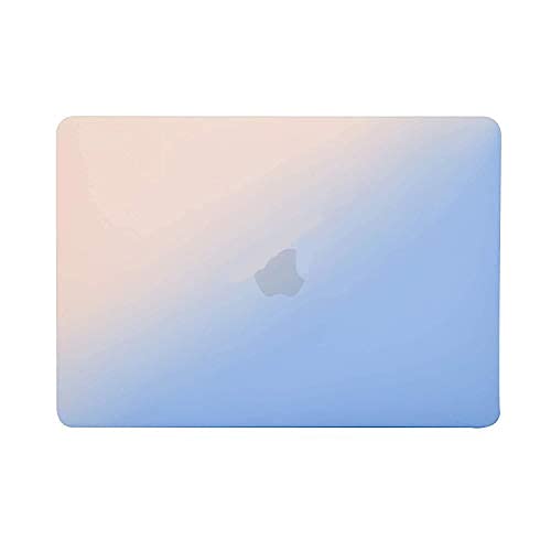MOCA Hard Shell Case for MacBook Air 13 inch M1 A2337 A2179 A1932 [2022, 2021-2018 Release] with Retina Display Touch id Slim Lightweight Matte Scratch Resistant (Baby Pink/Blue) - Image 3