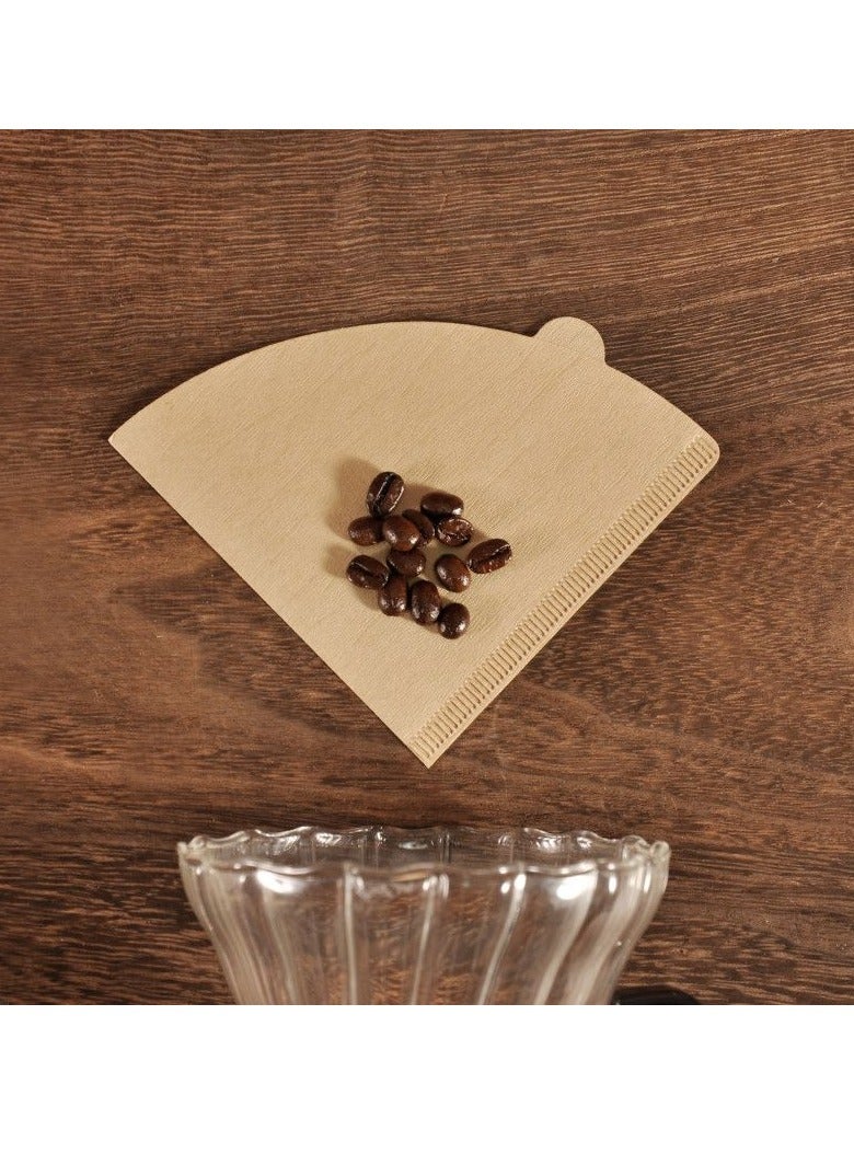 حصريا ورق فلتر القهوة المخروطي البني V60 100 ورقة (مقاس 01) - Image 4
