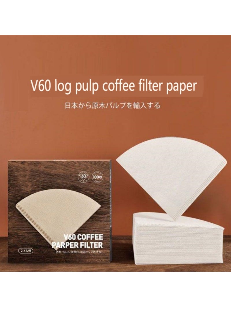 حصريا ورق فلتر القهوة المخروطي البني V60 100 ورقة (مقاس 01) - Image 5