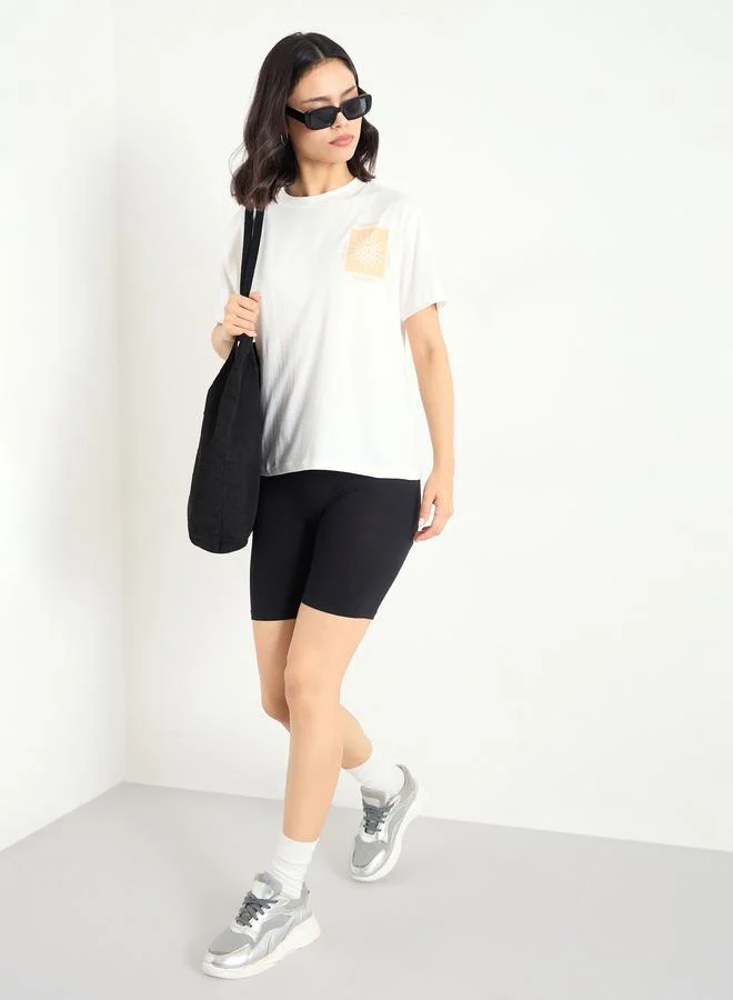 Styli Styli Women White Graphic Print T-Shirt