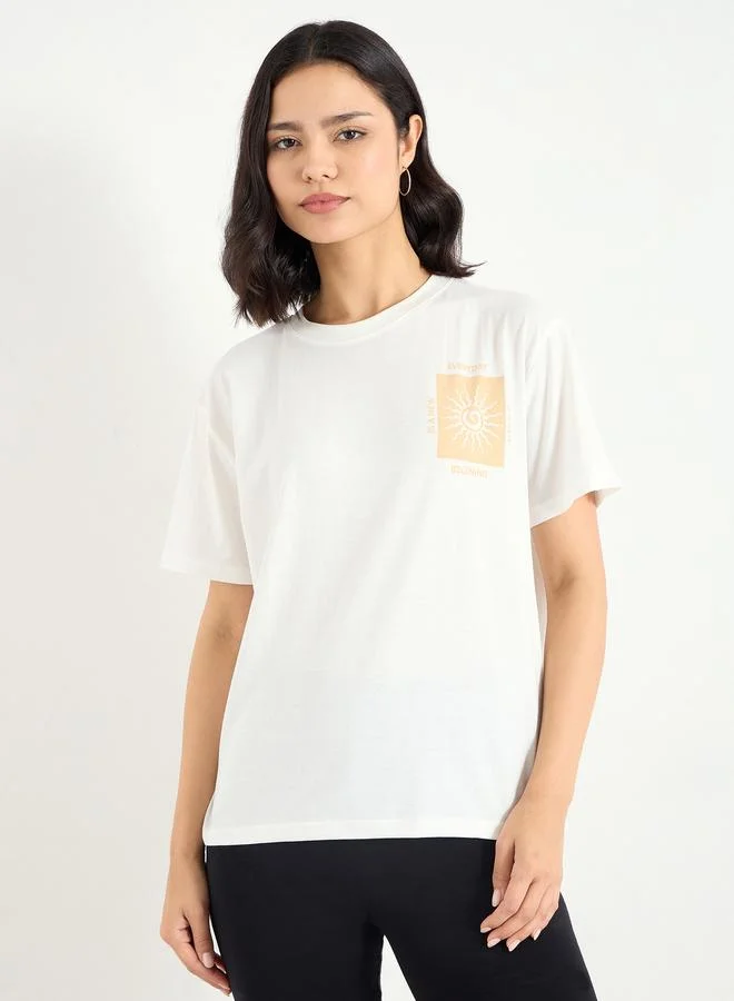 Styli Styli Women White Graphic Print T-Shirt