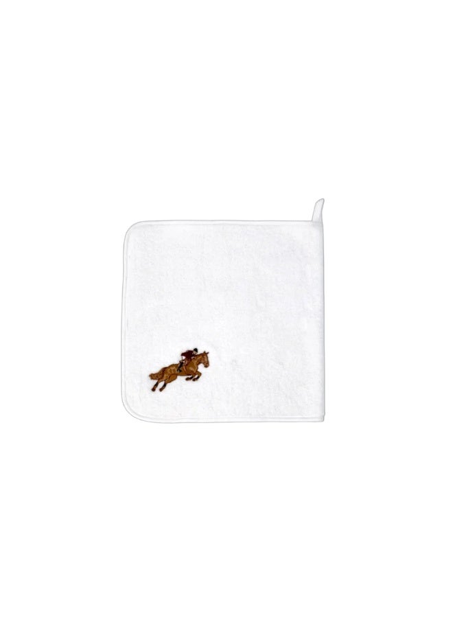 MOMO FOR HOME White Cotton Terry Towel 50×100 cm with Horses Embroidery - Image 3