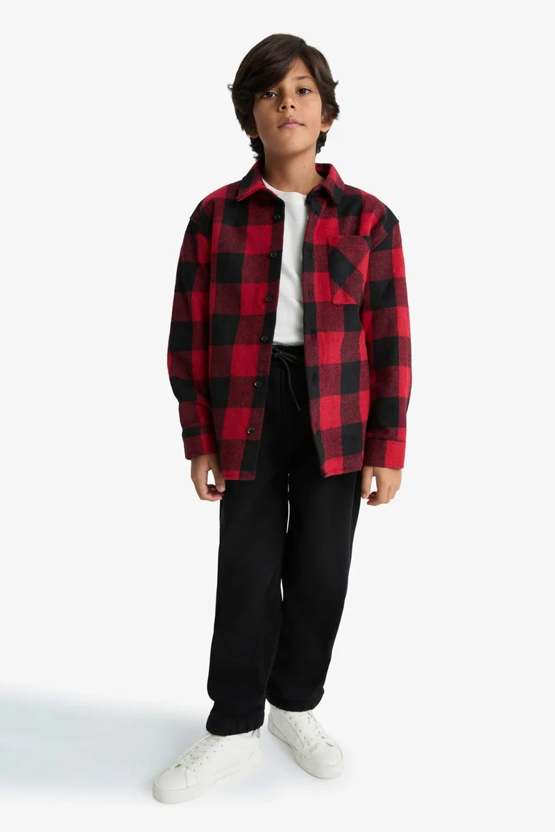 ديفاكتو Boy Standard Leg Plush Lined Jogger Pants