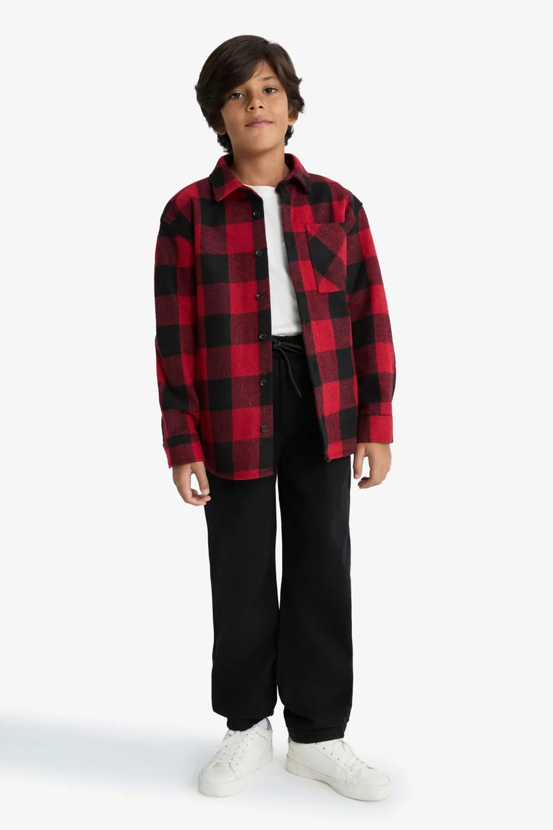 ديفاكتو Boy Standard Leg Plush Lined Jogger Pants