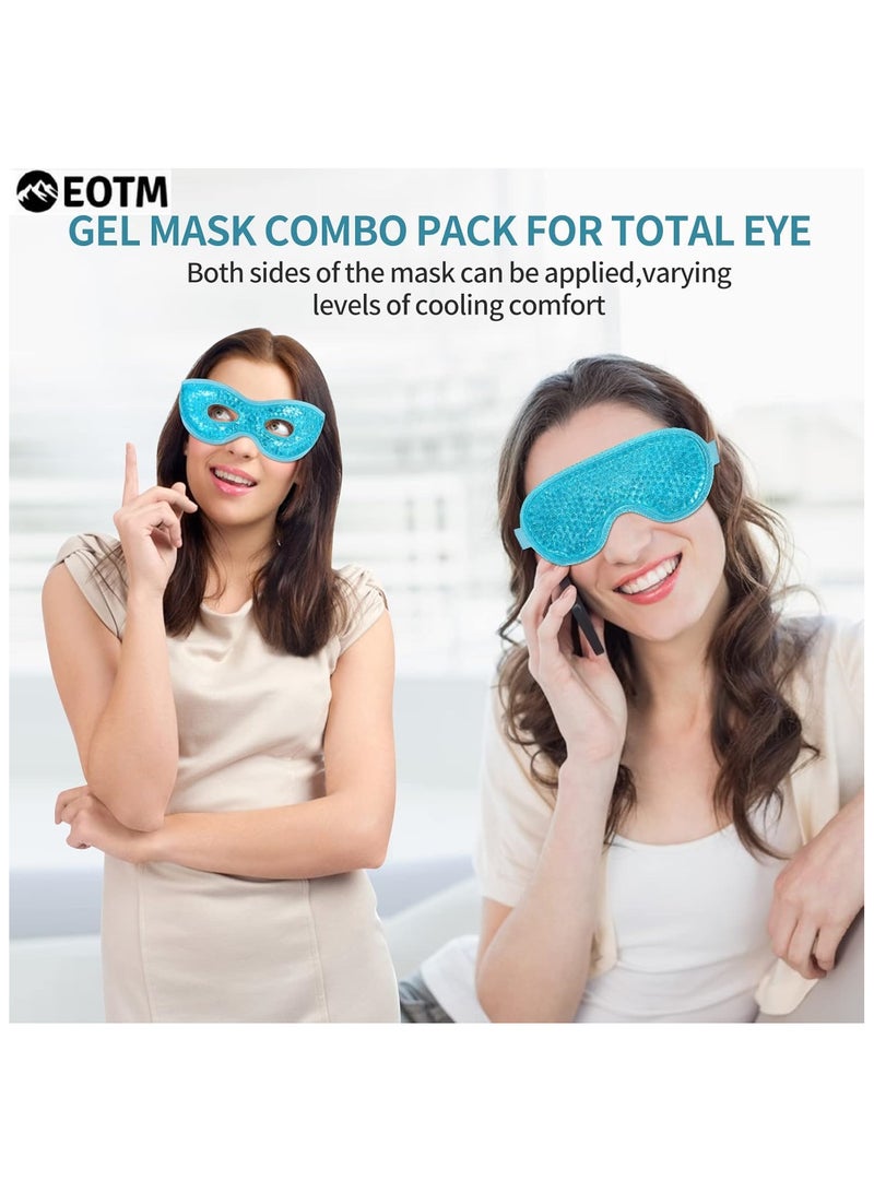 EOTM 2 Pcs Reusable Hot and Cold Therapy Eye Mask For Puffiness, Dark Circles, Eye Bags, Dry Eyes, Headaches, Migraines, Stress Relief - Image 3