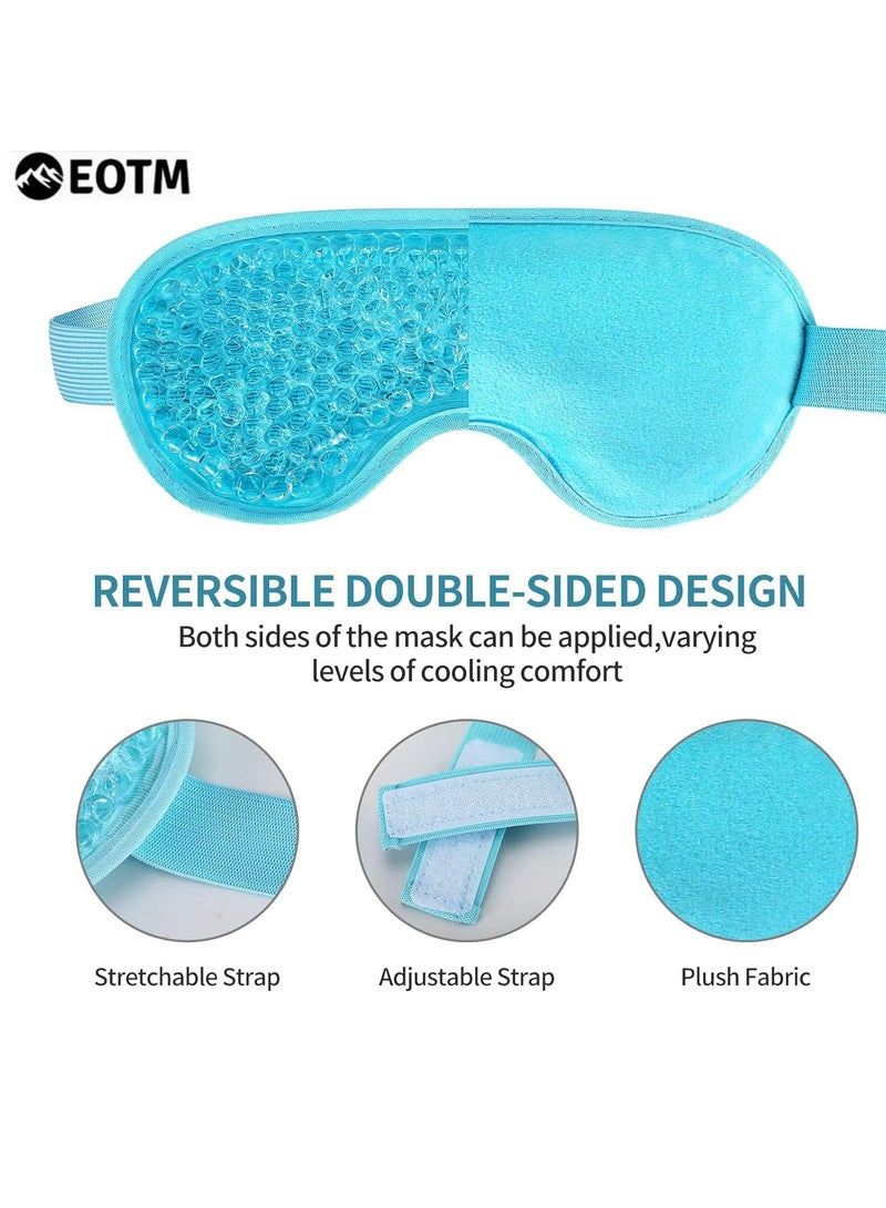 EOTM 2 Pcs Reusable Hot and Cold Therapy Eye Mask For Puffiness, Dark Circles, Eye Bags, Dry Eyes, Headaches, Migraines, Stress Relief - Image 2