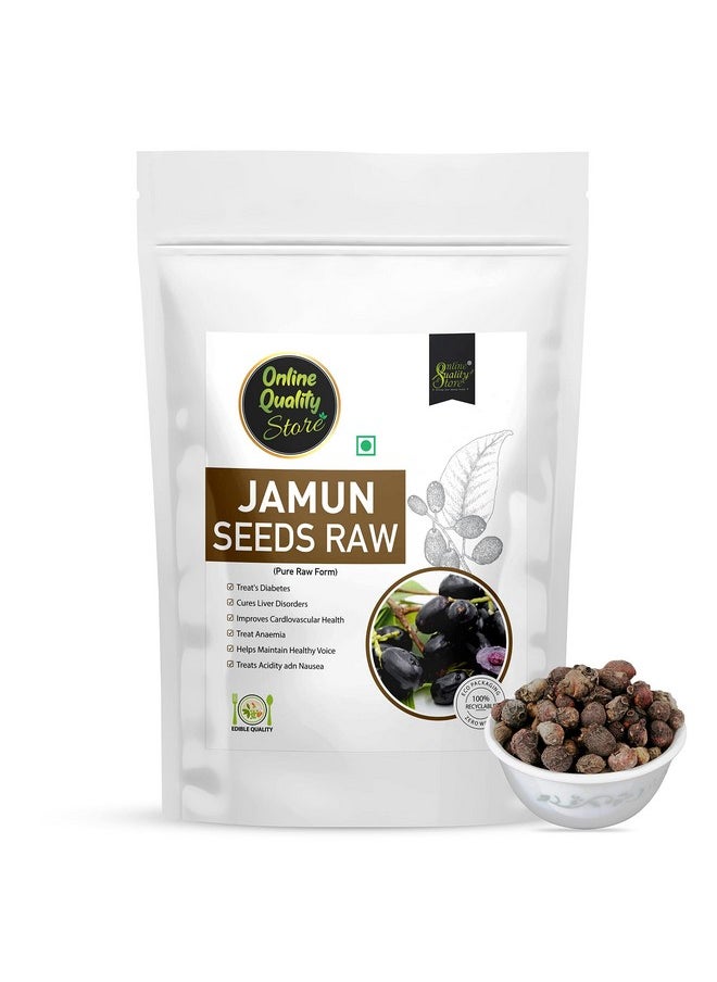 Online Quality Store Raw Jamun Seed 100Gm| Elderberry Seeds| Eugenia Jambolana Seeds | Black Berry Seeds| Supports Sugar Control | Helps In Detoxification | Act As Blood Purifier  - Image 1