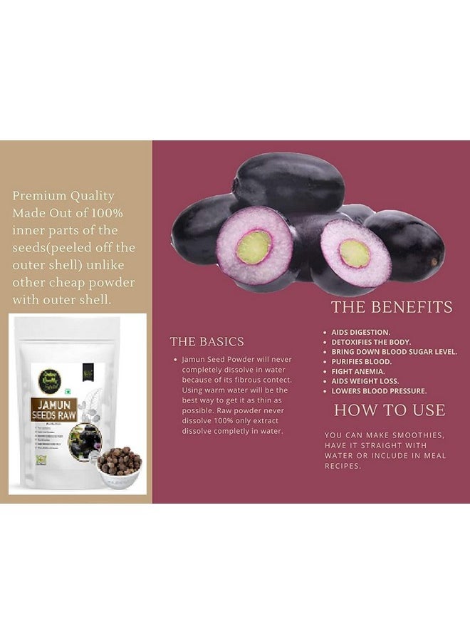 Online Quality Store Raw Jamun Seed 100Gm| Elderberry Seeds| Eugenia Jambolana Seeds | Black Berry Seeds| Supports Sugar Control | Helps In Detoxification | Act As Blood Purifier  - Image 4